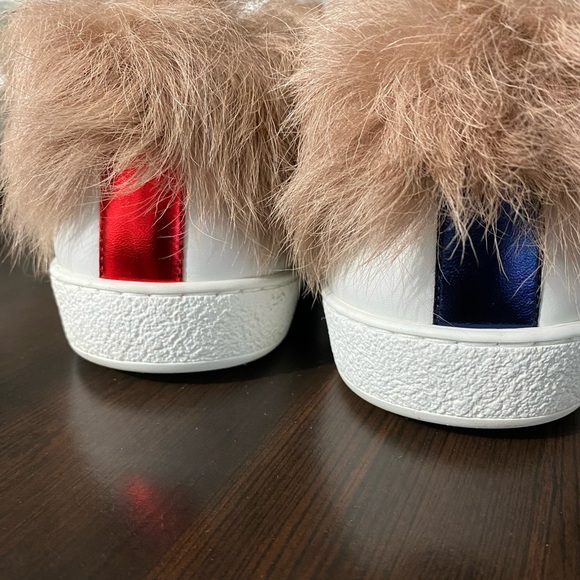 Final sale 🤯🔥 Real FUR  Gucci ACE In excellent condition size 11&11.5 !!! - Picture 4 of 9